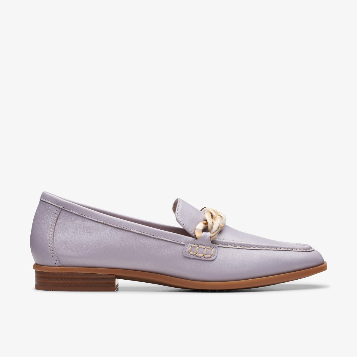 Femme Mocassin Clarks Sarafyna Iris Lilac Leather Violette - VAE-25825654