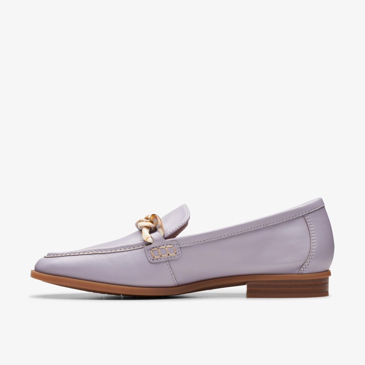 Femme Mocassin Clarks Sarafyna Iris Lilac Leather Violette - VAE-25825654