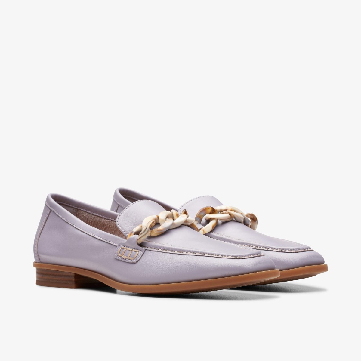 Femme Mocassin Clarks Sarafyna Iris Lilac Leather Violette - VAE-25825654