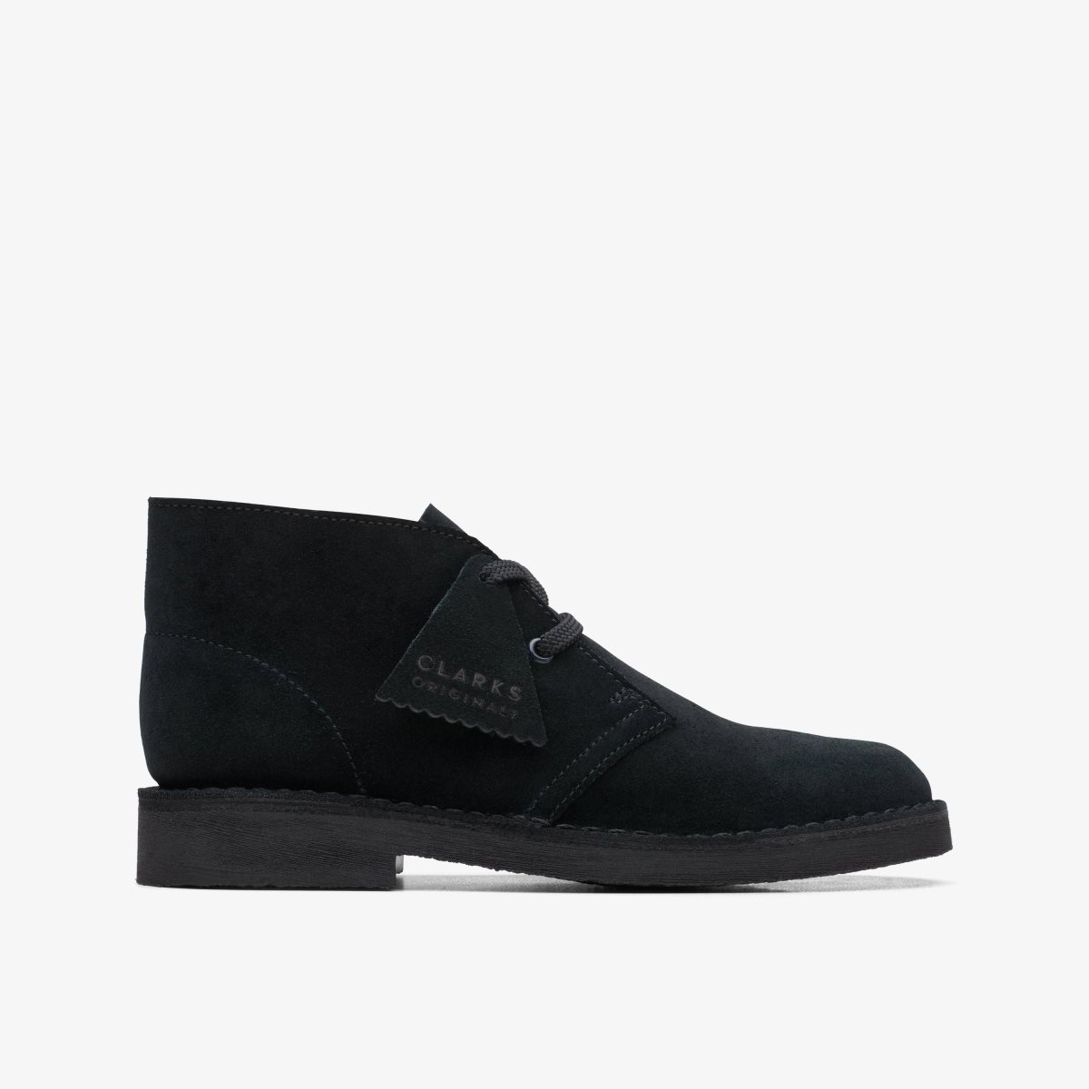 Enfant Chaussures Originales Clarks Desert Boot Older Black Suede Noir - DQI-29347627