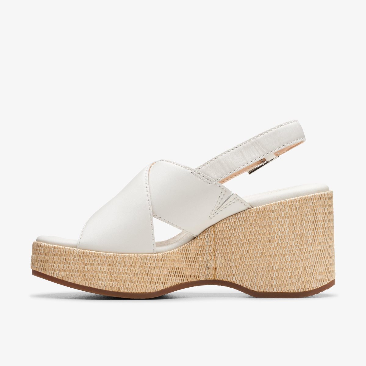 Femme Sandale Clarks Manon Wish Off White Leather Blanche - IHP-08518523