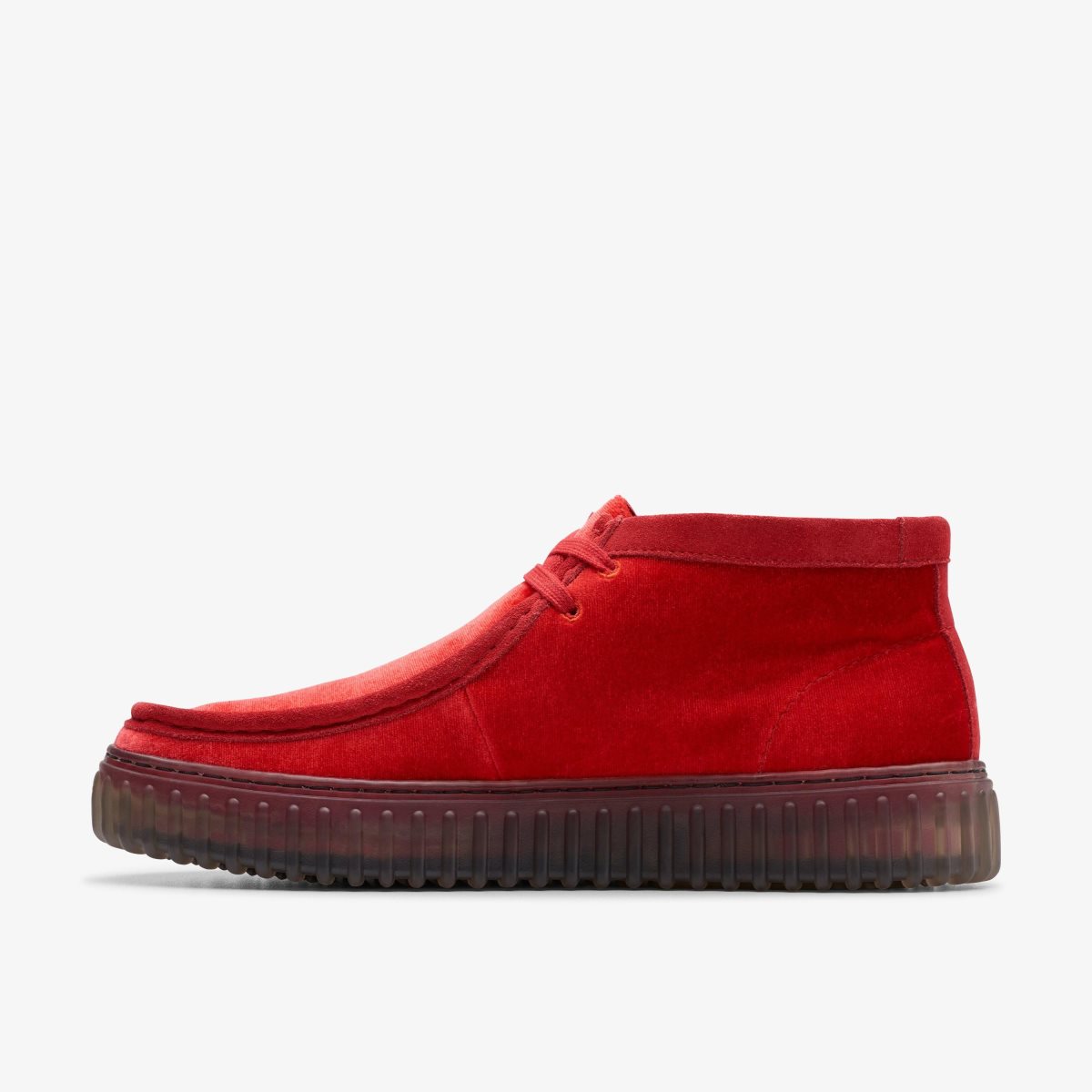 Homme Botte Clarks Torhill Hi Red Velvet Rouge - NQW-38220583