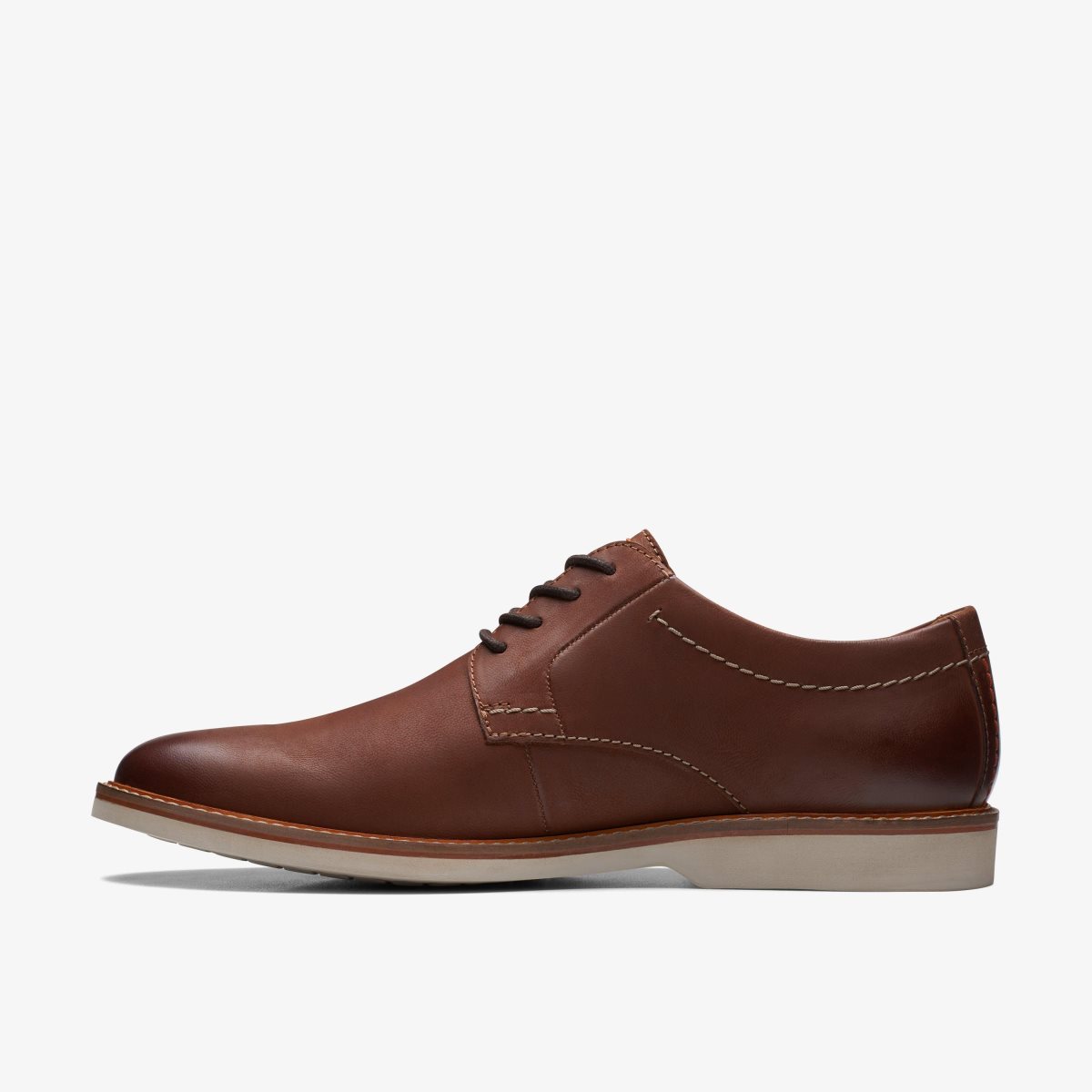 Homme Chaussure Habillée Clarks Atticus LT Lace Dark Tan Leather Marron Foncé - MJC-75936943