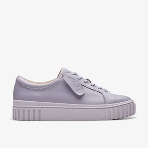 Femme Chaussures Plateforme Clarks Mayhill Walk Lilac Leather Violette - TMW-75392565