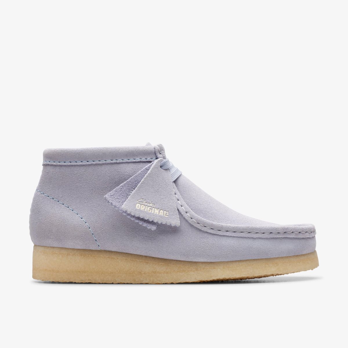 Femme Botte Clarks Wallabee Boot Cloud Grey Suede Grise - QGE-05573050